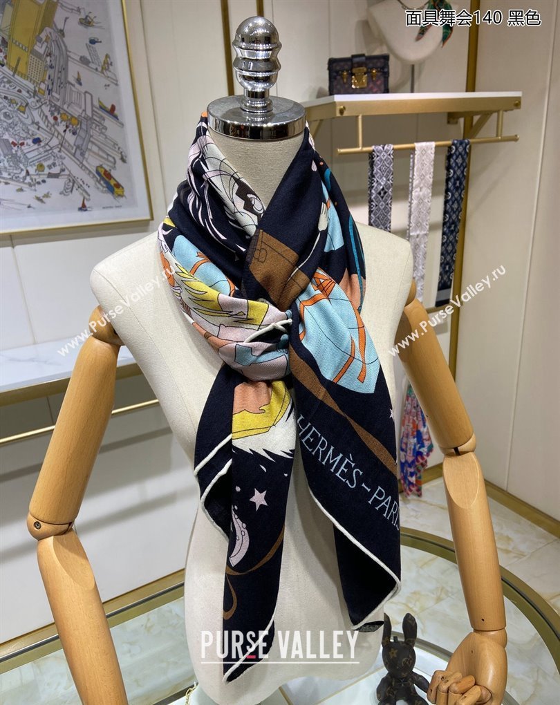 Hermes Shawl 140 Scarf in cashmere and silk 140x140cm Top Quality 109 2024 (wtz-240223109)