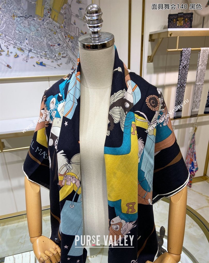 Hermes Shawl 140 Scarf in cashmere and silk 140x140cm Top Quality 109 2024 (wtz-240223109)