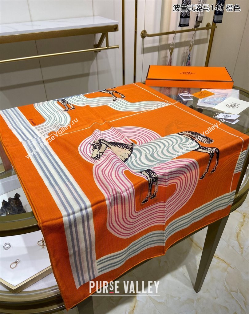 Hermes Shawl 140 Scarf in cashmere and silk 140x140cm Top Quality 123 2024 (wtz-240223123)