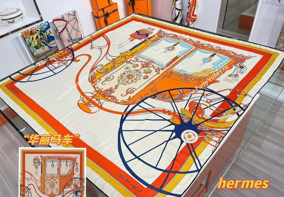 Hermes Shawl 140 Scarf in cashmere and silk 140x140cm Top Quality 124 2024 (wtz-240223124)