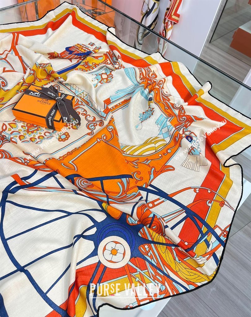 Hermes Shawl 140 Scarf in cashmere and silk 140x140cm Top Quality 124 2024 (wtz-240223124)