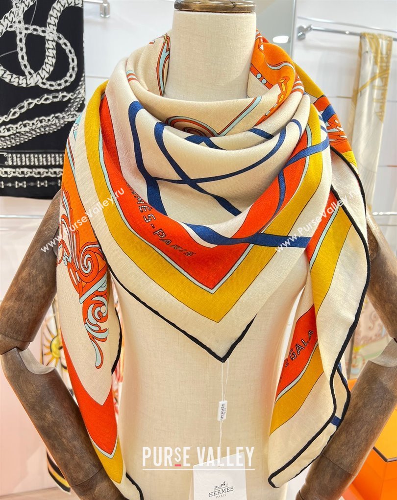 Hermes Shawl 140 Scarf in cashmere and silk 140x140cm Top Quality 124 2024 (wtz-240223124)