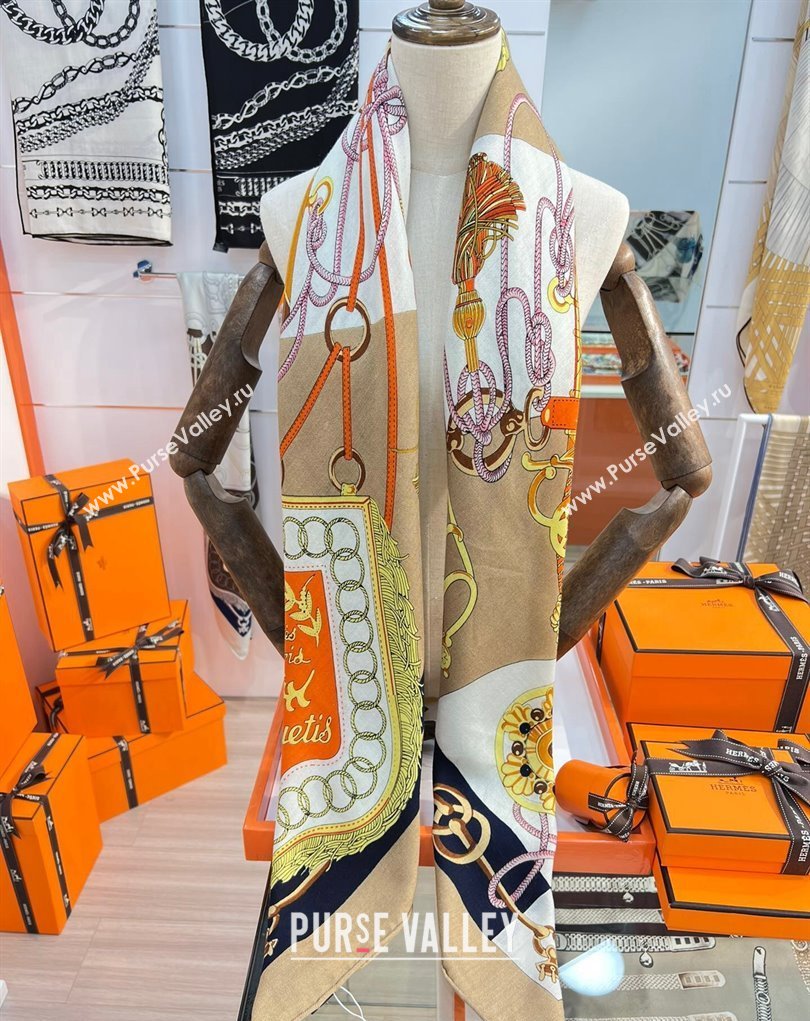 Hermes Shawl 140 Scarf in cashmere and silk 140x140cm Top Quality 126 2024 (wtz-240223126)