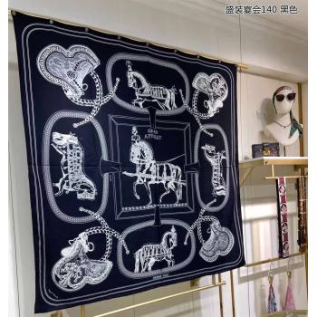 Hermes Shawl 140 Scarf in cashmere and silk 140x140cm Top Quality 133 2024 (wtz-240223133)