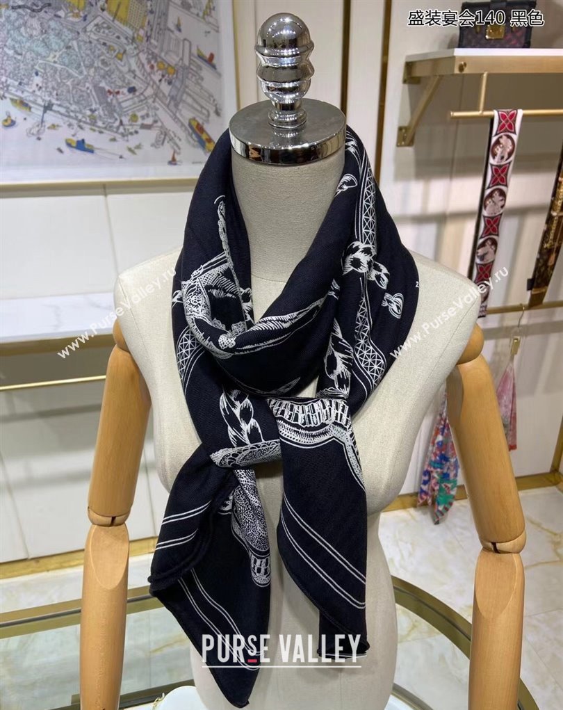 Hermes Shawl 140 Scarf in cashmere and silk 140x140cm Top Quality 133 2024 (wtz-240223133)