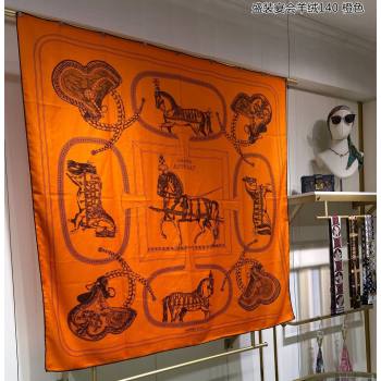 Hermes Shawl 140 Scarf in cashmere and silk 140x140cm Top Quality 135 2024 (wtz-240223135)