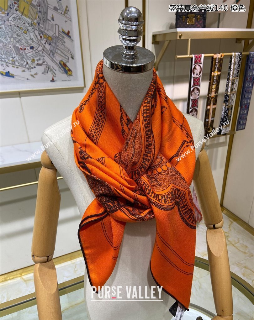 Hermes Shawl 140 Scarf in cashmere and silk 140x140cm Top Quality 135 2024 (wtz-240223135)