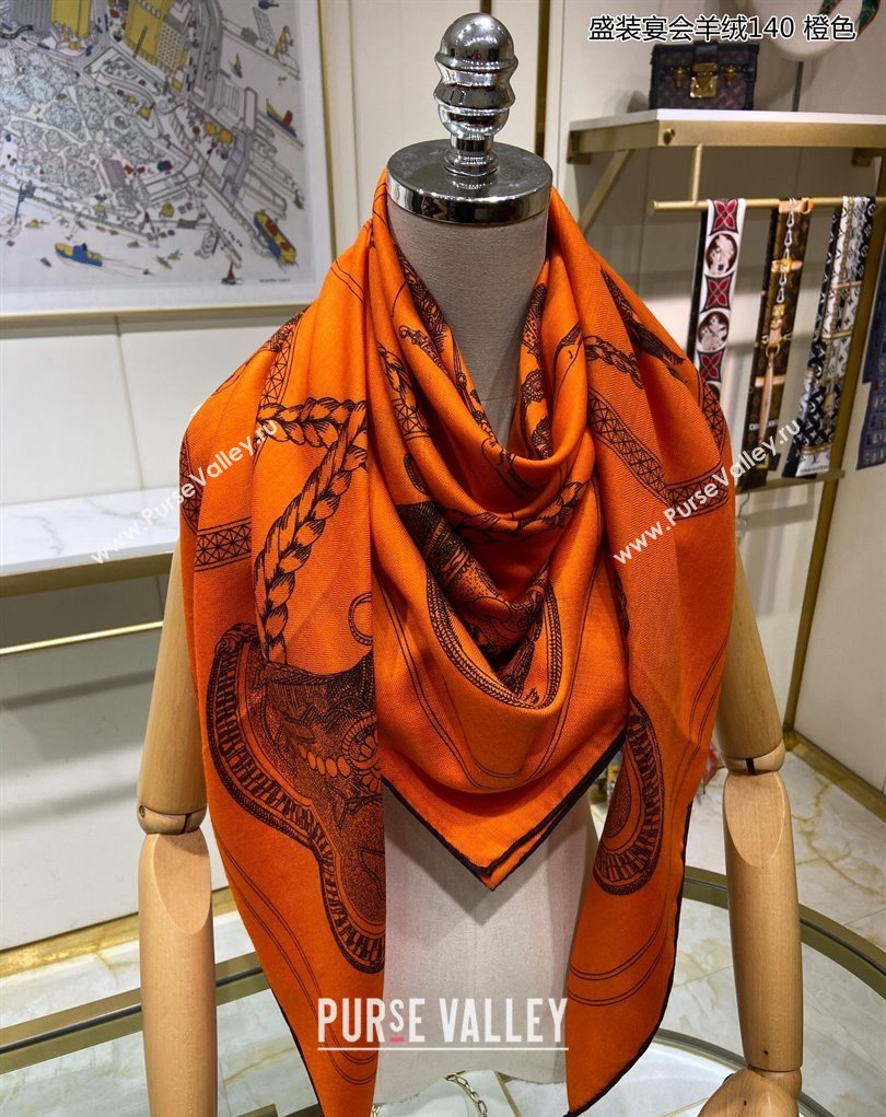 Hermes Shawl 140 Scarf in cashmere and silk 140x140cm Top Quality 135 2024 (wtz-240223135)