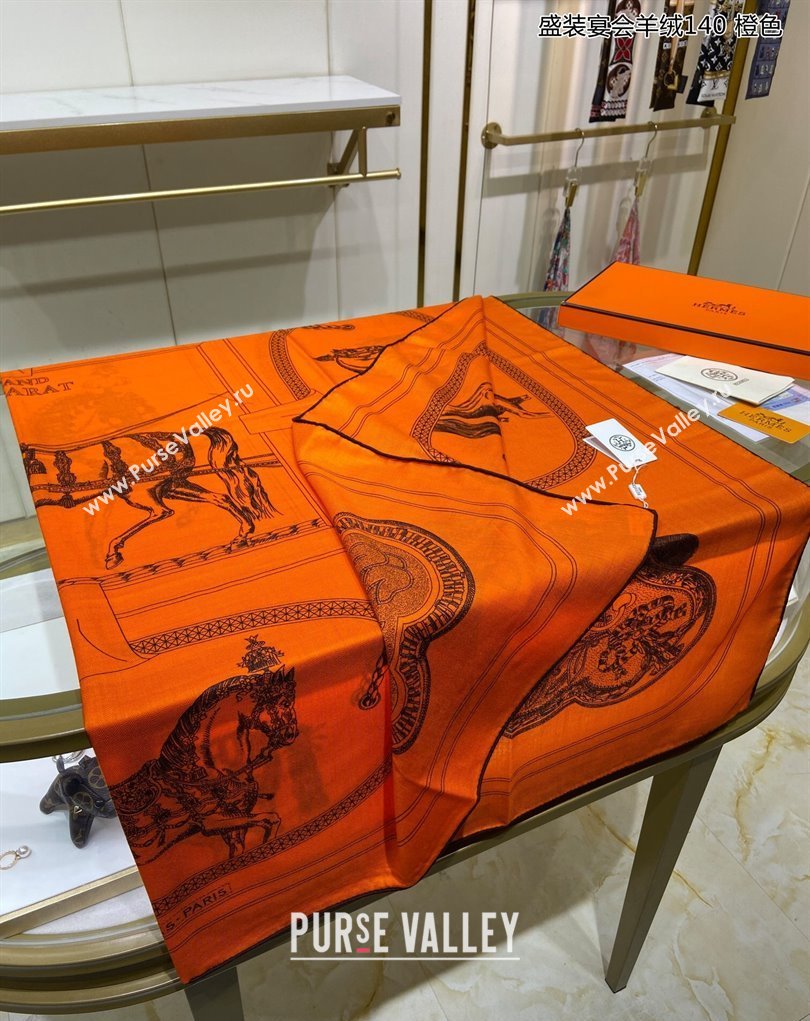 Hermes Shawl 140 Scarf in cashmere and silk 140x140cm Top Quality 135 2024 (wtz-240223135)