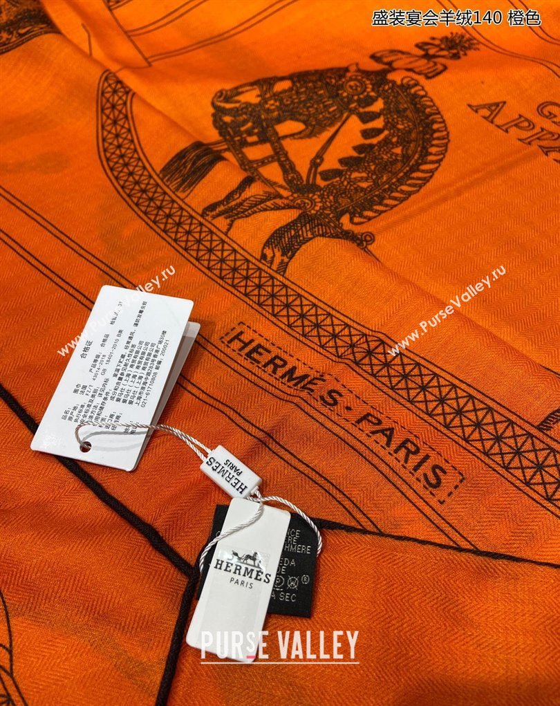 Hermes Shawl 140 Scarf in cashmere and silk 140x140cm Top Quality 135 2024 (wtz-240223135)