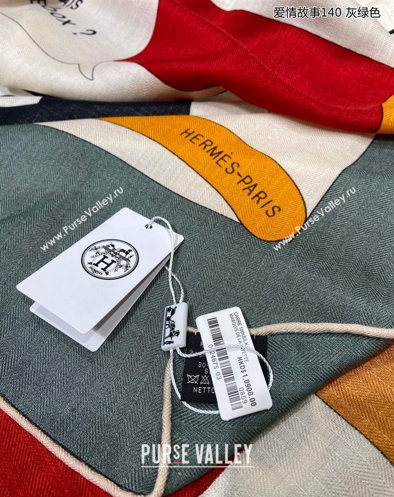 Hermes Shawl 140 Scarf in cashmere and silk 140x140cm Top Quality 136 2024 (wtz-240223136)