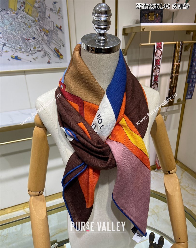 Hermes Shawl 140 Scarf in cashmere and silk 140x140cm Top Quality 137 2024 (wtz-240223137)