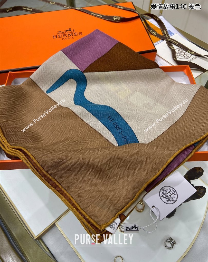 Hermes Shawl 140 Scarf in cashmere and silk 140x140cm Top Quality 138 2024 (wtz-240223138)