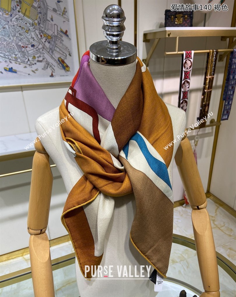 Hermes Shawl 140 Scarf in cashmere and silk 140x140cm Top Quality 138 2024 (wtz-240223138)