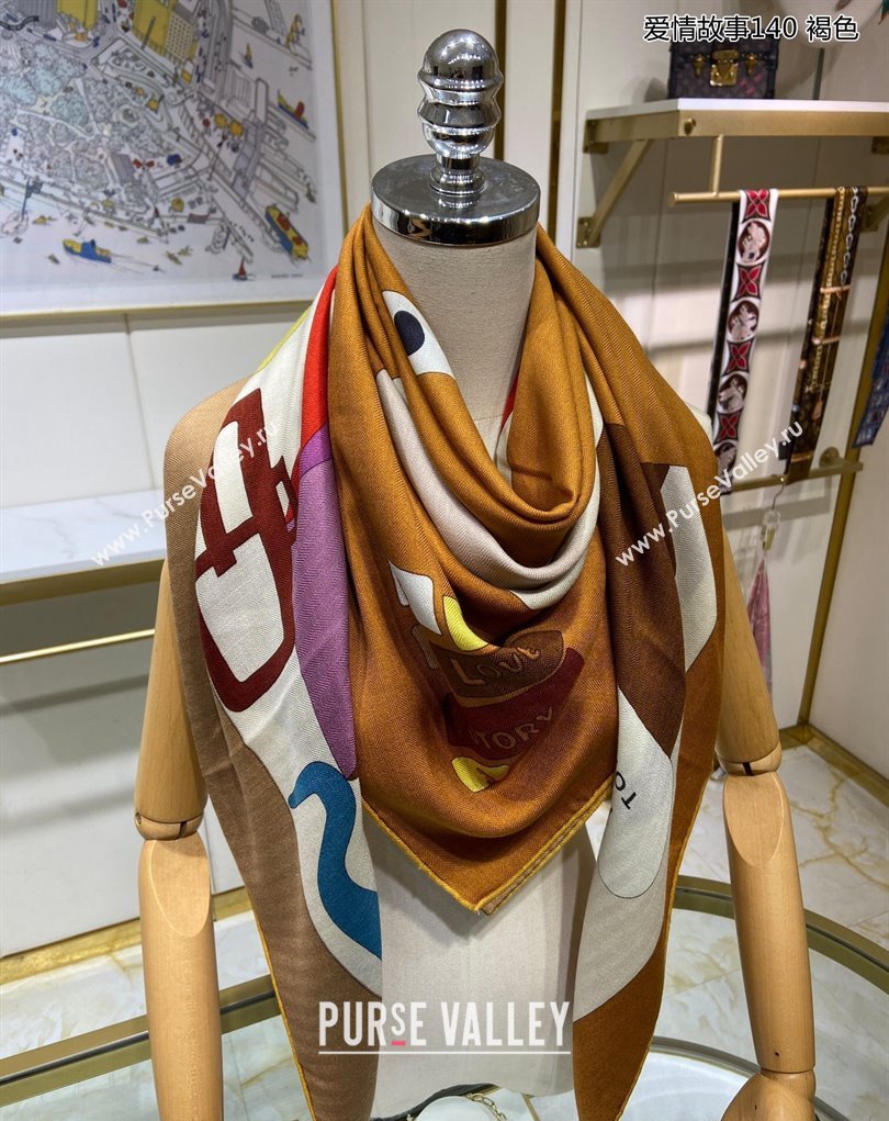 Hermes Shawl 140 Scarf in cashmere and silk 140x140cm Top Quality 138 2024 (wtz-240223138)