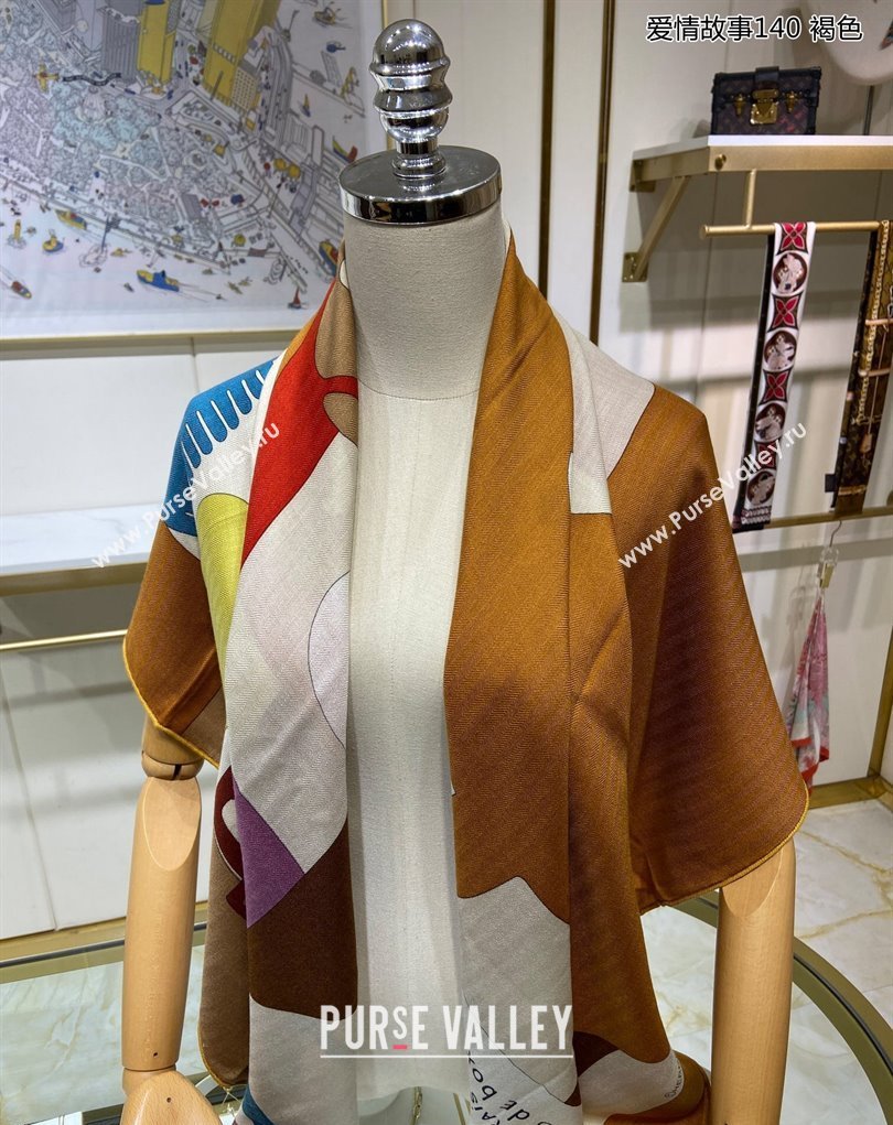 Hermes Shawl 140 Scarf in cashmere and silk 140x140cm Top Quality 138 2024 (wtz-240223138)