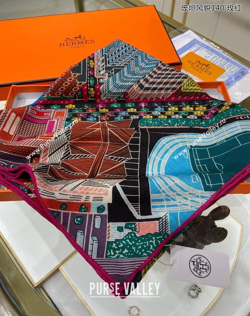 Hermes Shawl 140 Scarf in cashmere and silk 140x140cm Top Quality 139 2024 (wtz-240223139)