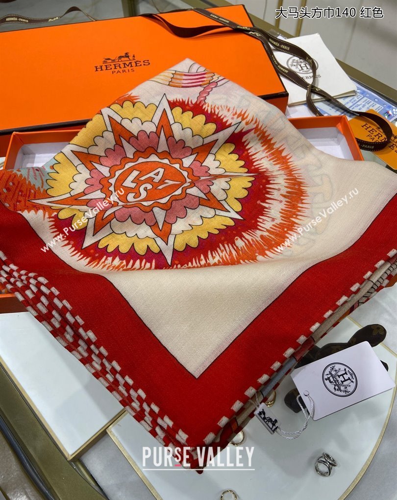 Hermes Shawl 140 Scarf in cashmere and silk 140x140cm Top Quality 16 2024 (wtz-24022316)