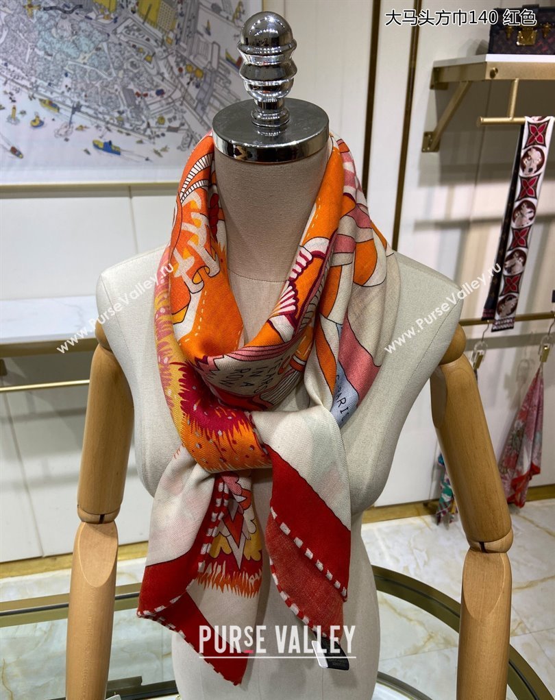 Hermes Shawl 140 Scarf in cashmere and silk 140x140cm Top Quality 16 2024 (wtz-24022316)