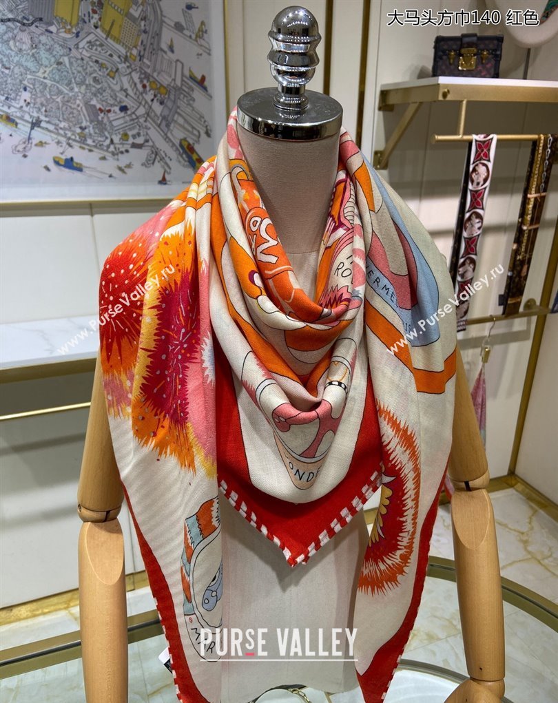 Hermes Shawl 140 Scarf in cashmere and silk 140x140cm Top Quality 16 2024 (wtz-24022316)