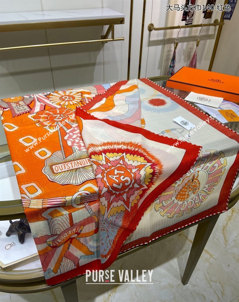 Hermes Shawl 140 Scarf in cashmere and silk 140x140cm Top Quality 16 2024 (wtz-24022316)