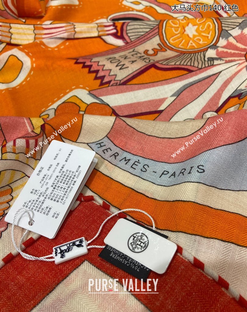 Hermes Shawl 140 Scarf in cashmere and silk 140x140cm Top Quality 16 2024 (wtz-24022316)