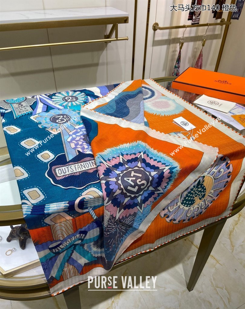 Hermes Shawl 140 Scarf in cashmere and silk 140x140cm Top Quality 17 2024 (wtz-24022317)