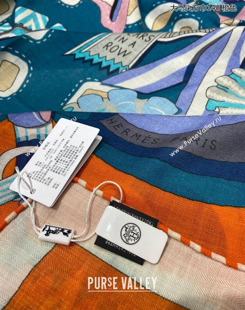 Hermes Shawl 140 Scarf in cashmere and silk 140x140cm Top Quality 17 2024 (wtz-24022317)