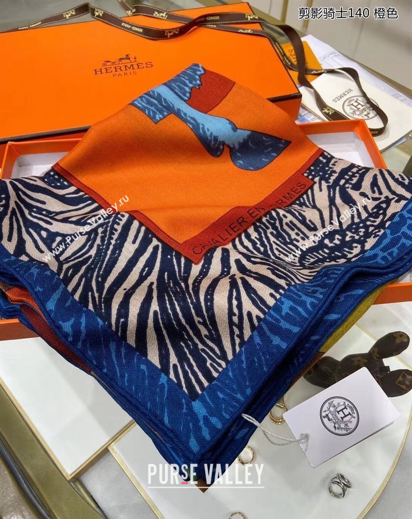 Hermes Shawl 140 Scarf in cashmere and silk 140x140cm Top Quality 33 2024 (wtz-24022333)