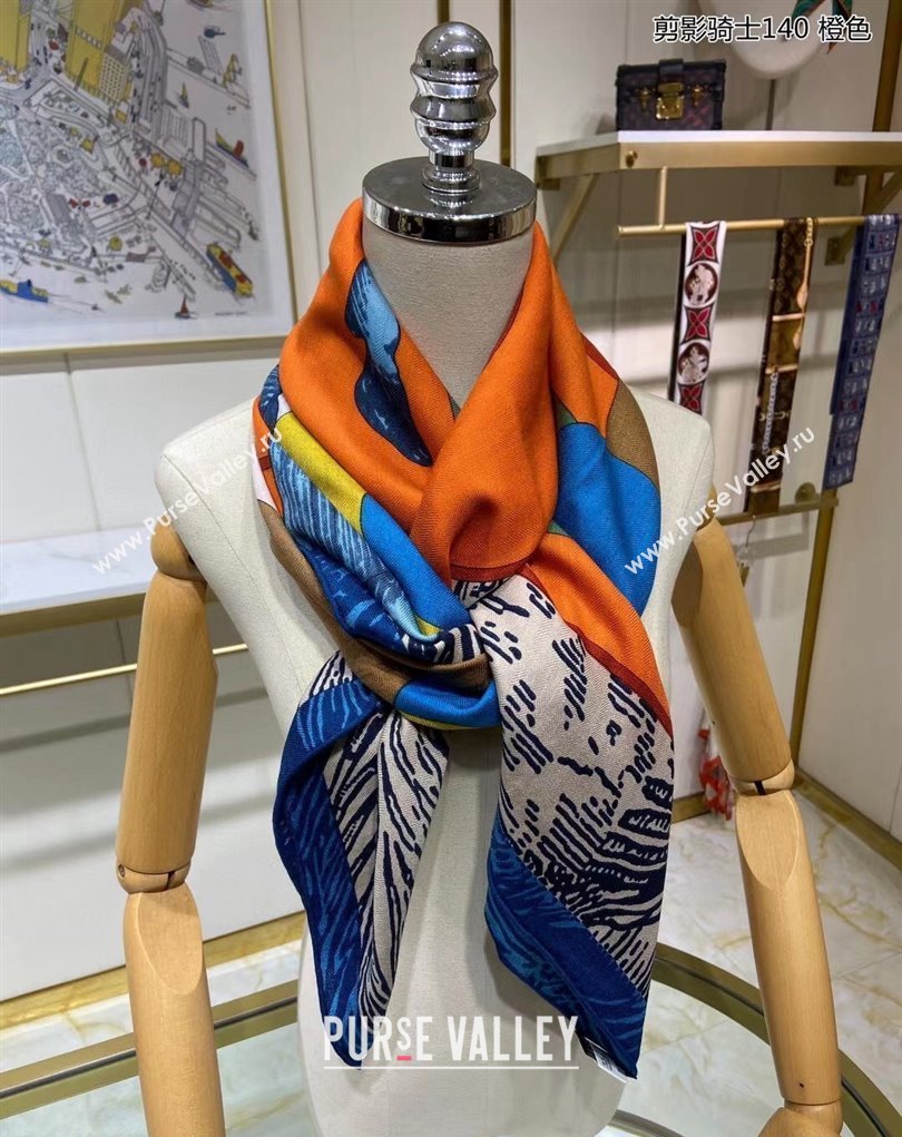 Hermes Shawl 140 Scarf in cashmere and silk 140x140cm Top Quality 33 2024 (wtz-24022333)