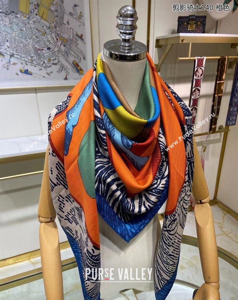 Hermes Shawl 140 Scarf in cashmere and silk 140x140cm Top Quality 33 2024 (wtz-24022333)