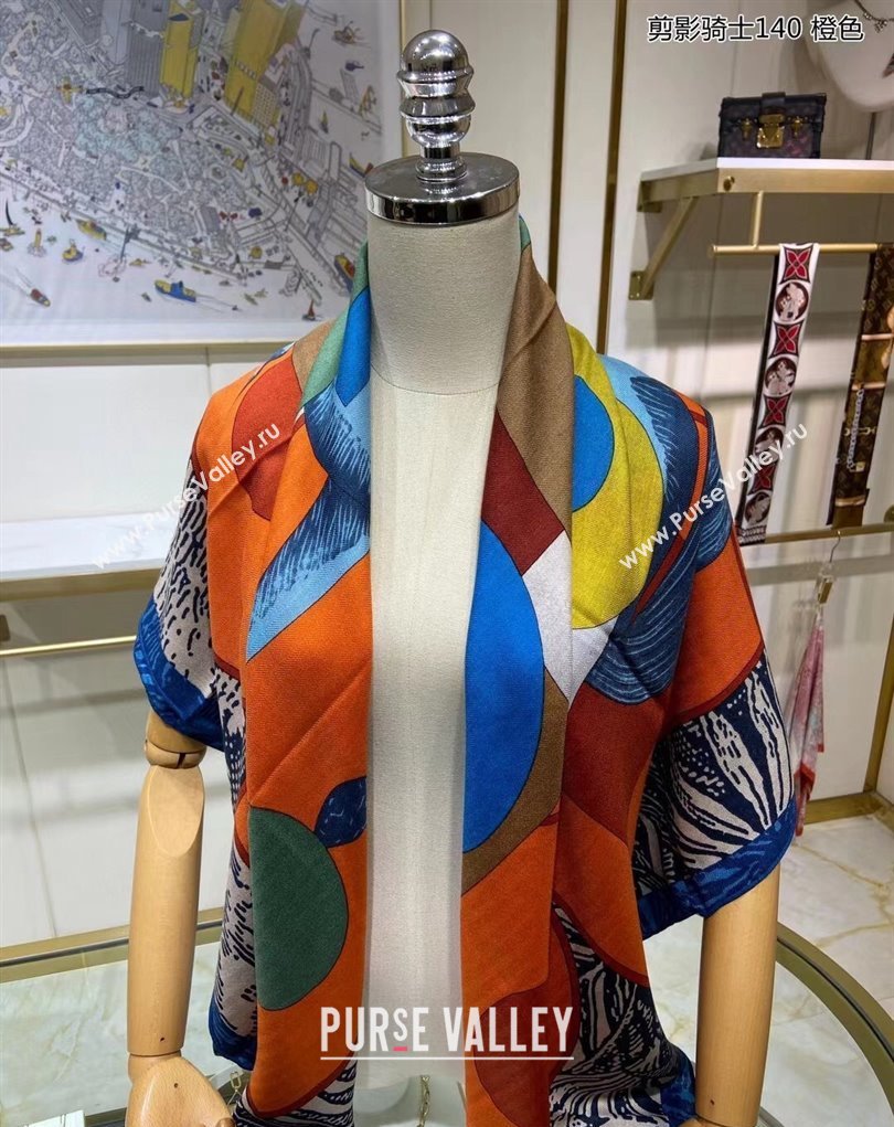 Hermes Shawl 140 Scarf in cashmere and silk 140x140cm Top Quality 33 2024 (wtz-24022333)