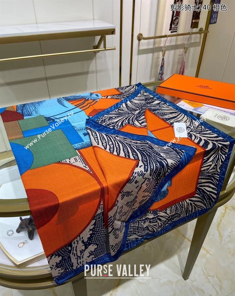 Hermes Shawl 140 Scarf in cashmere and silk 140x140cm Top Quality 33 2024 (wtz-24022333)