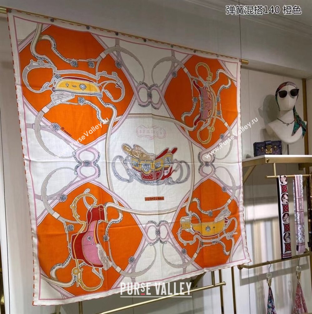 Hermes Shawl 140 Scarf in cashmere and silk 140x140cm Top Quality 39 2024 (wtz-24022339)