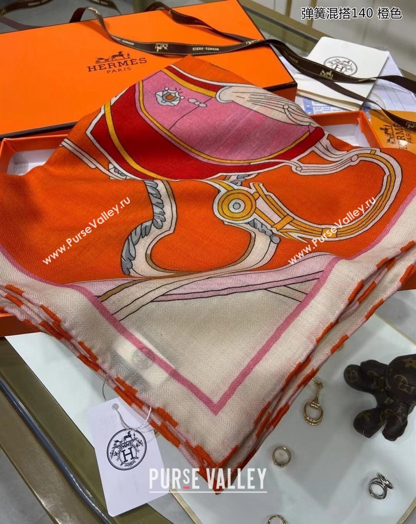 Hermes Shawl 140 Scarf in cashmere and silk 140x140cm Top Quality 39 2024 (wtz-24022339)