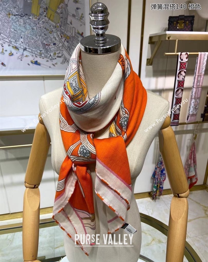 Hermes Shawl 140 Scarf in cashmere and silk 140x140cm Top Quality 39 2024 (wtz-24022339)