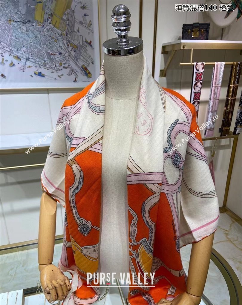 Hermes Shawl 140 Scarf in cashmere and silk 140x140cm Top Quality 39 2024 (wtz-24022339)