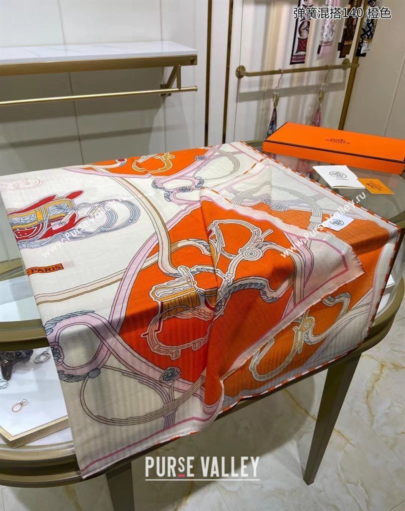 Hermes Shawl 140 Scarf in cashmere and silk 140x140cm Top Quality 39 2024 (wtz-24022339)