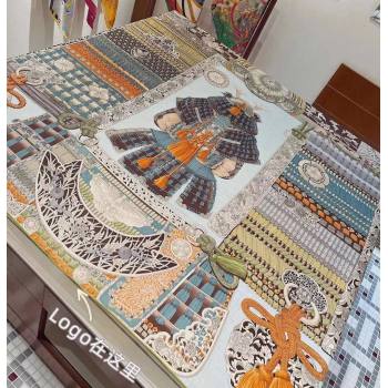 Hermes Shawl 140 Scarf in cashmere and silk 140x140cm Top Quality 78 2024 (wtz-24022378)