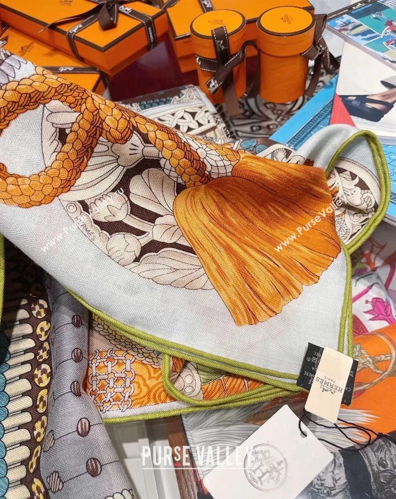 Hermes Shawl 140 Scarf in cashmere and silk 140x140cm Top Quality 78 2024 (wtz-24022378)