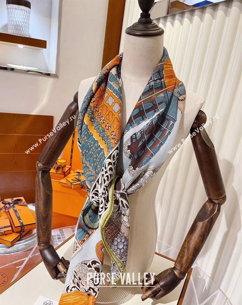 Hermes Shawl 140 Scarf in cashmere and silk 140x140cm Top Quality 78 2024 (wtz-24022378)