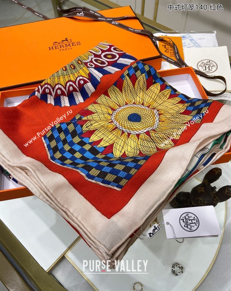 Hermes Shawl 140 Scarf in cashmere and silk 140x140cm Top Quality 97 2024 (wtz-24022397)