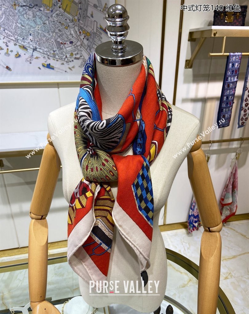 Hermes Shawl 140 Scarf in cashmere and silk 140x140cm Top Quality 97 2024 (wtz-24022397)