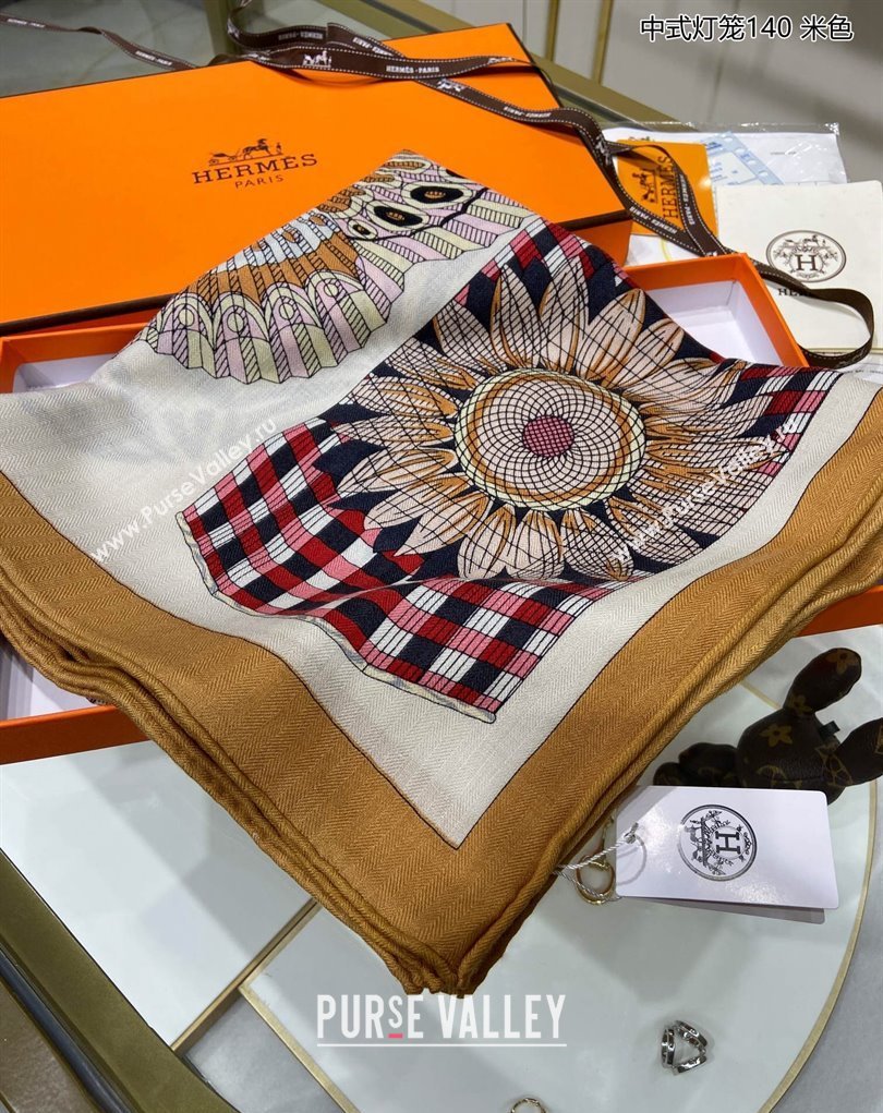 Hermes Shawl 140 Scarf in cashmere and silk 140x140cm Top Quality 98 2024 (wtz-24022398)