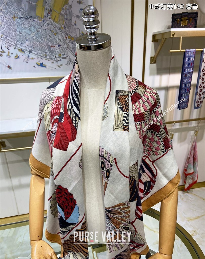 Hermes Shawl 140 Scarf in cashmere and silk 140x140cm Top Quality 98 2024 (wtz-24022398)