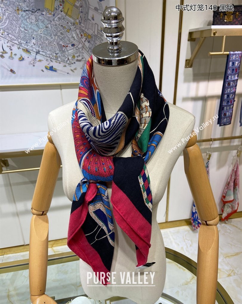 Hermes Shawl 140 Scarf in cashmere and silk 140x140cm Top Quality 99 2024 (wtz-24022399)