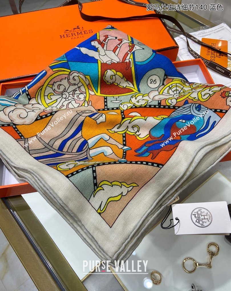 Hermes Shawl 140 Scarf in cashmere and silk 140x140cm Top Quality 102 2024 (wtz-240223102)