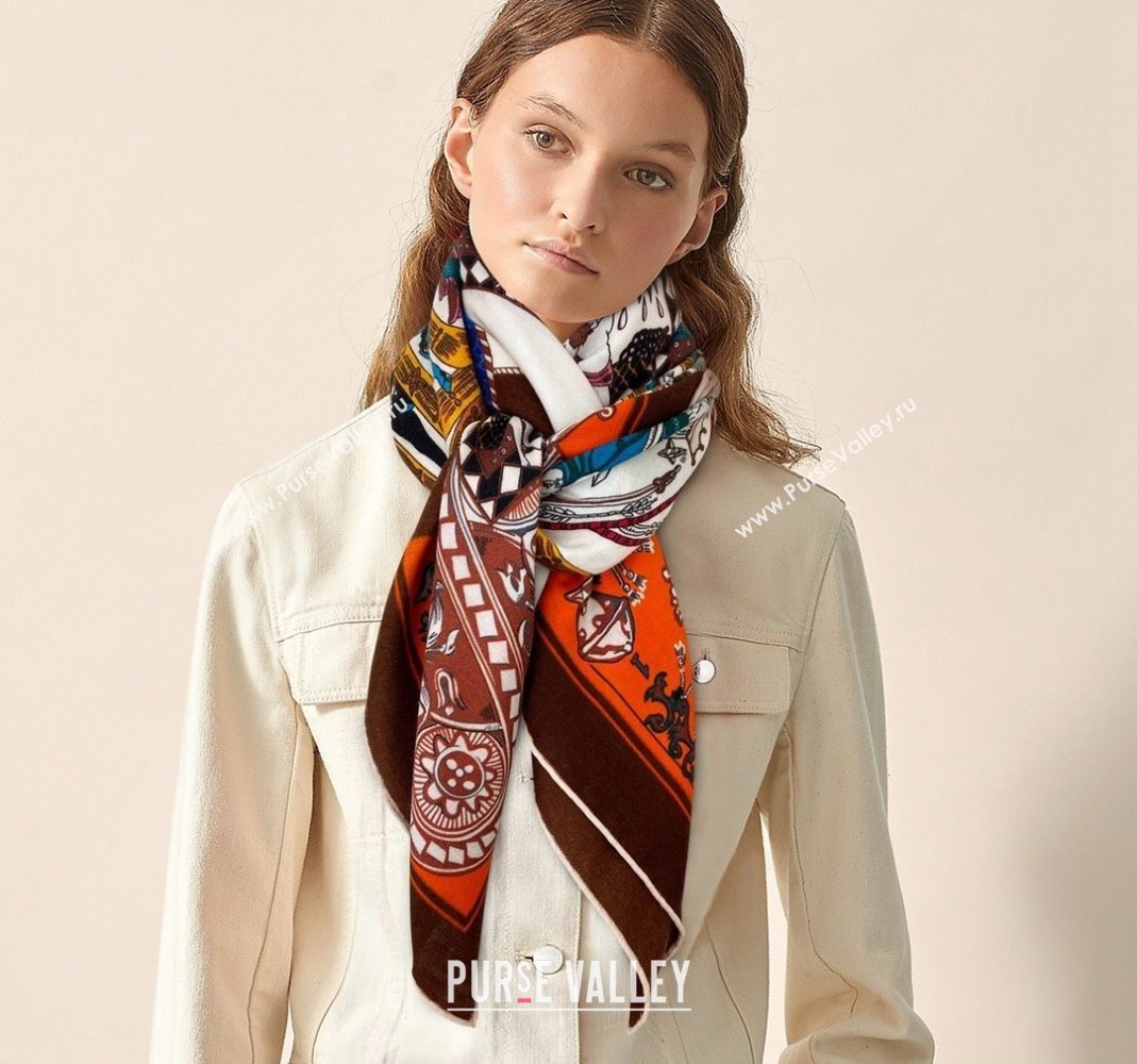 Hermes Shawl 140 Scarf in cashmere and silk 140x140cm Top Quality 103 2024 (wtz-240223103)