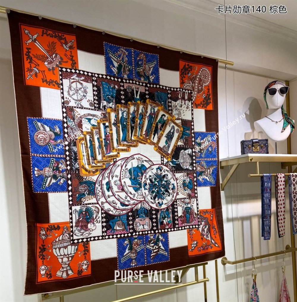 Hermes Shawl 140 Scarf in cashmere and silk 140x140cm Top Quality 103 2024 (wtz-240223103)