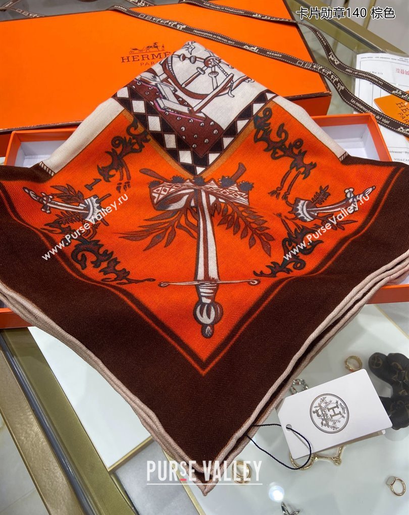 Hermes Shawl 140 Scarf in cashmere and silk 140x140cm Top Quality 103 2024 (wtz-240223103)